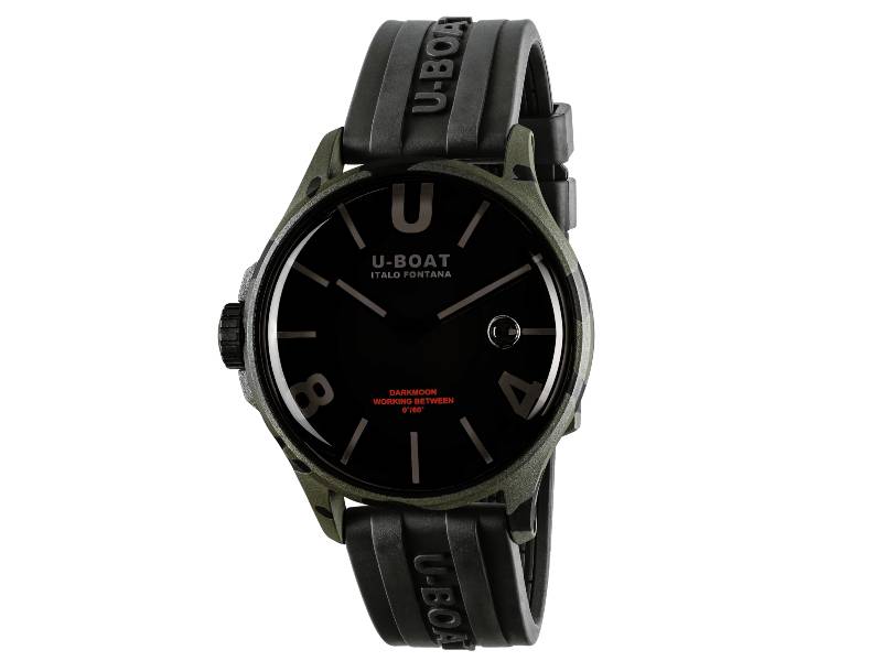 OROLOGIO UOMO QUARZO ACCIAO-PVD/GOMMA GREY CURVED CAMOUFLAGE DARKMOON U-BOAT 9553